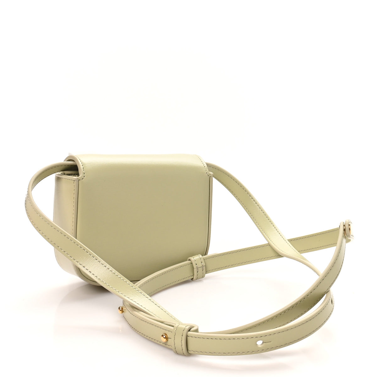 Celine Shiny Calfskin Mini Triomphe Almond Green 2 of 9