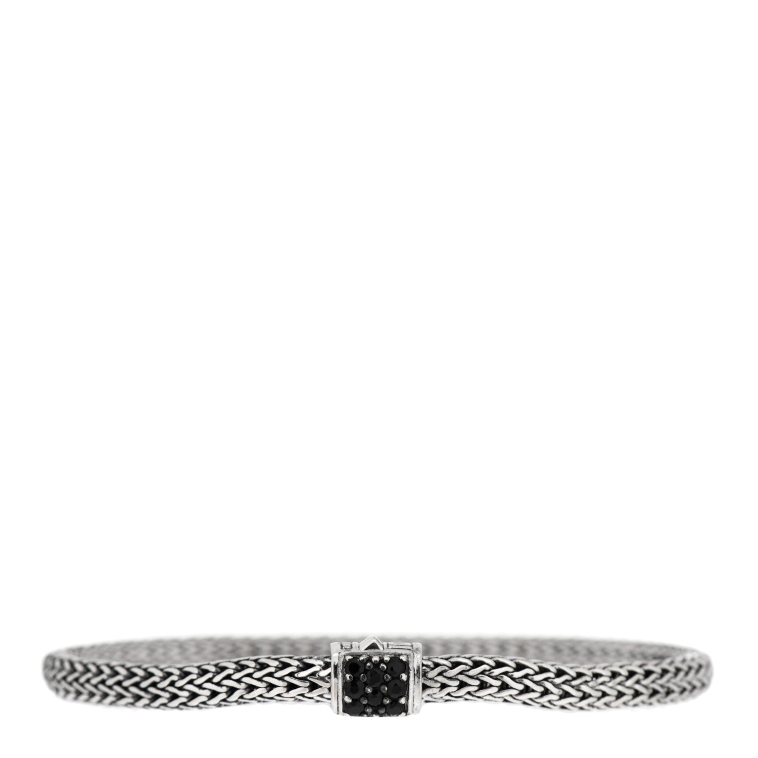John Hardy Sterling Silver Black Sapphire 5mm Classic Chain Bracelet 1 of 4