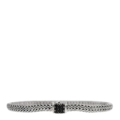 John Hardy Sterling Silver Black Sapphire 5mm Classic Chain Bracelet 1 of 4