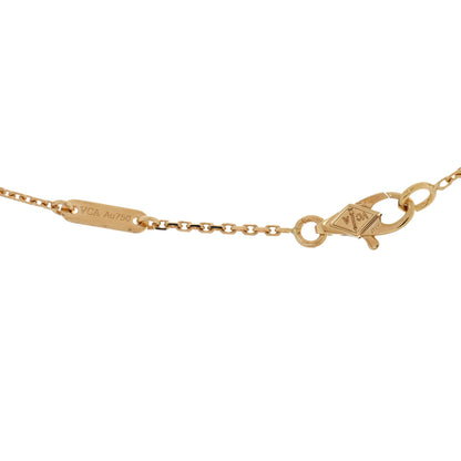 Van Cleef & Arpels 18K Yellow Gold Mother of Pearl Sweet Alhambra Butterfly Pendant Necklace 4 of 4