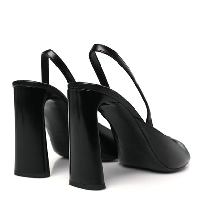 Jimmy Choo Nappa Lev 95 Peep Toe Slingback Pumps 39.5 Black 5 of 10