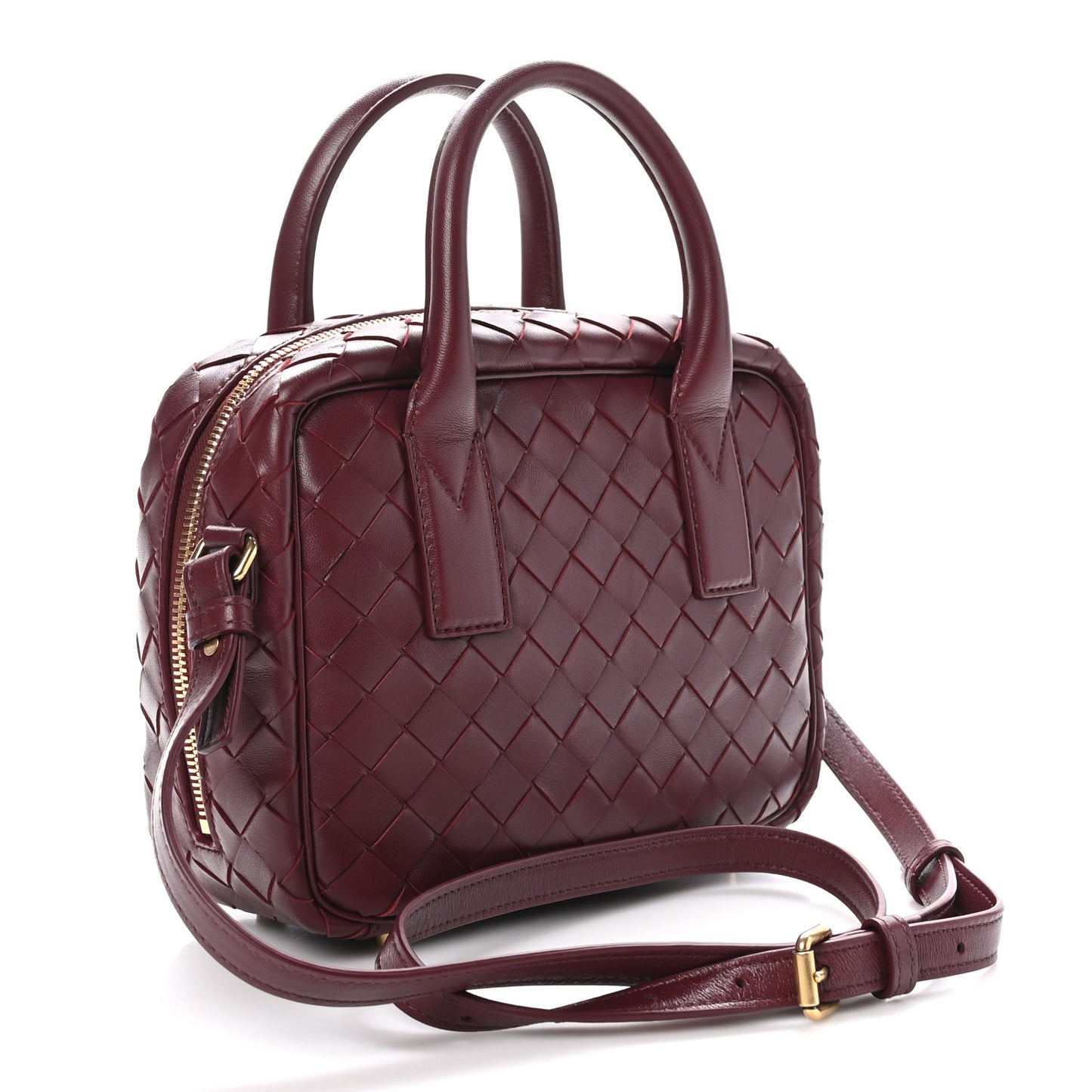 Lambskin Intrecciato Small Getaway Barolo