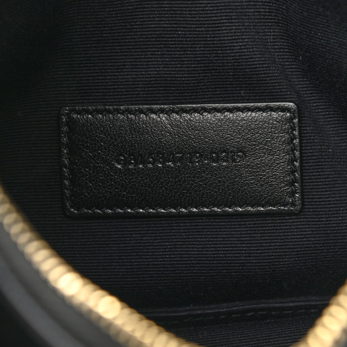 Grain De Poudre Chevron Monogram Large Bill Pouch Black