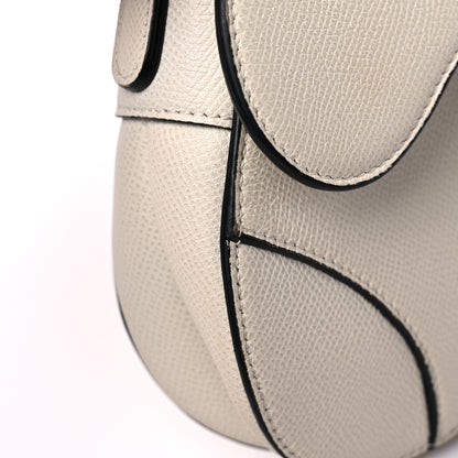 Christian Dior Grained Calfskin Mini Saddle Bag White 12 of 14