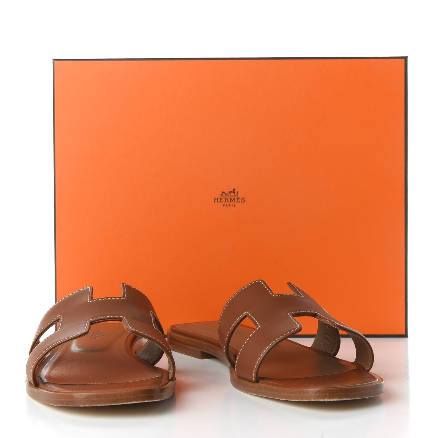 Box Calfskin Oran Sandals 36.5 Gold