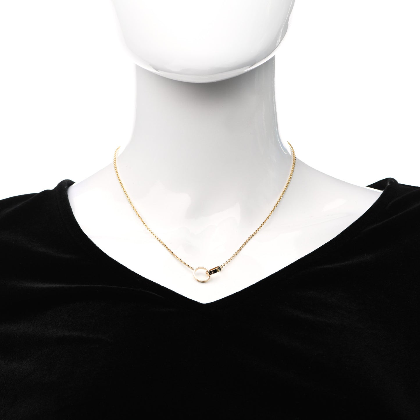 18K Yellow Gold Interlocking LOVE Necklace
