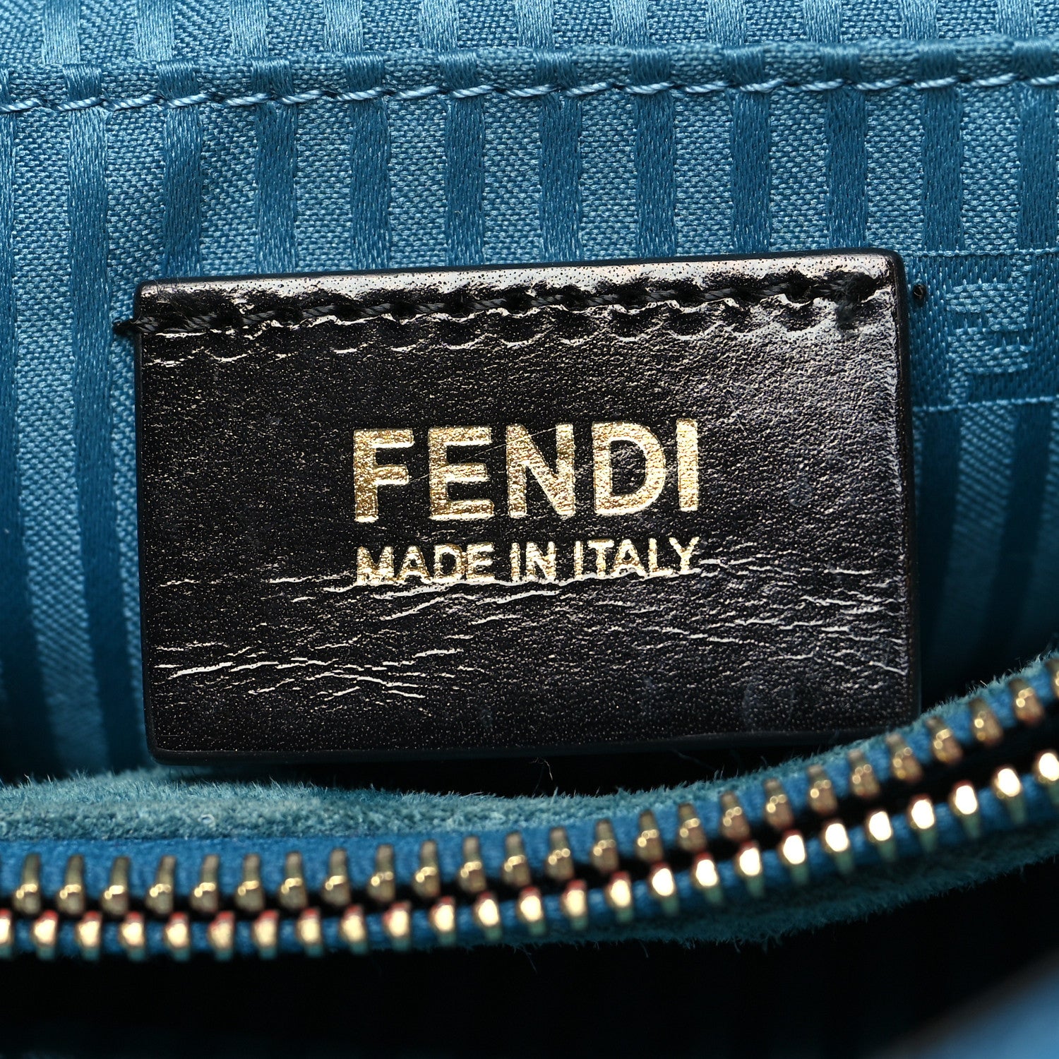 Fendi Vitello Elite Regular 2Jours Tote Blue Cobalto 7 of 12