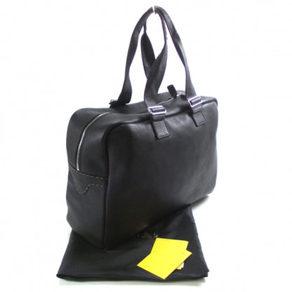 Fendi Calfskin Romano Selleria Luggage Black 3 of 12