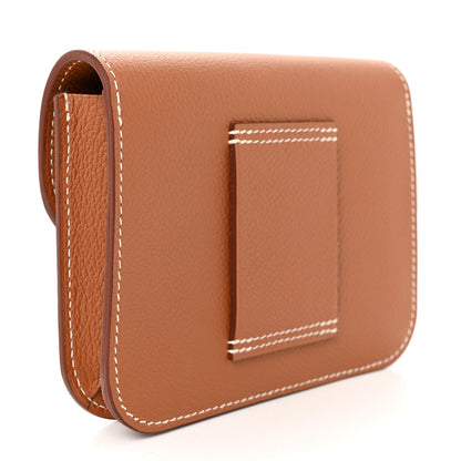 Hermes Evercolor Constance Slim Wallet Gold 4 of 9