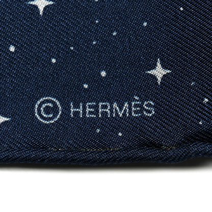 Hermes Silk Clair De Lune Double Face Scarf 90 Marine White Beige 4 of 4