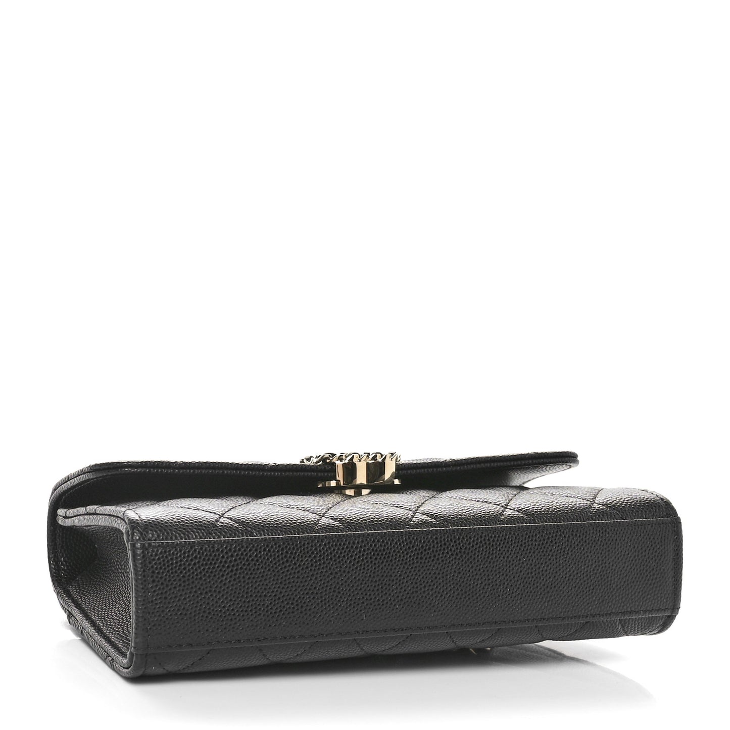 Caviar Quilted Chain Match Top Handle Phone Holder With Chain Black