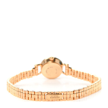 Hermes 18K Rose Gold Diamond Bezel 16mm Faubourg Quartz Watch 3 of 5