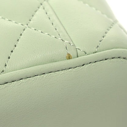 Chanel Lambskin Quilted Pearl Crush Mini Vanity Case With Chain Light Green 16 of 16