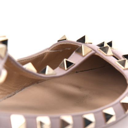 Valentino Garavani Patent Rockstud Cage Ballerina Flats 37 Poudre 10 of 13