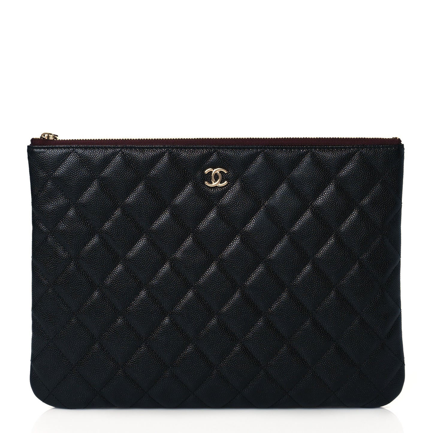 Caviar Quilted Medium Cosmetic Case Black