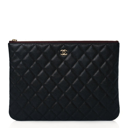 Chanel Caviar Quilted Medium Cosmetic Case Black 1 of 11