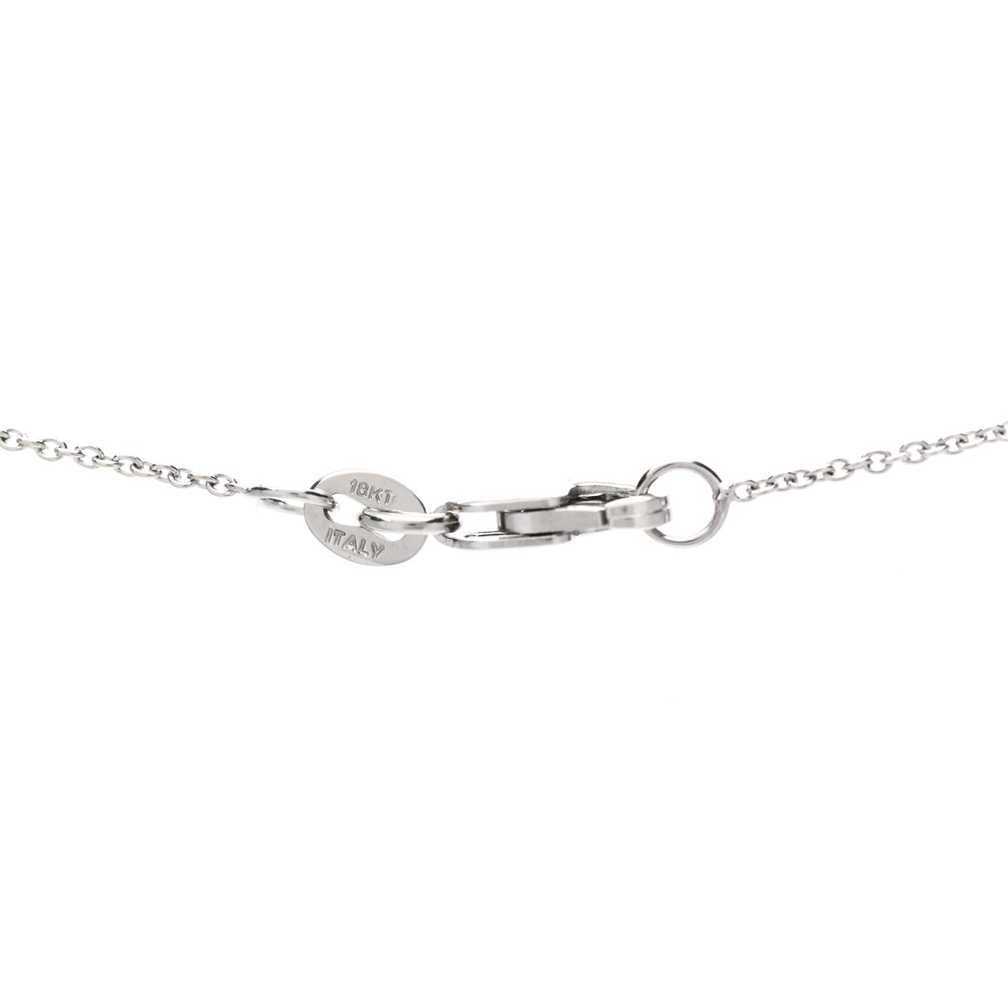 18K White Gold Diamond Cursive Letter C Pendant Necklace