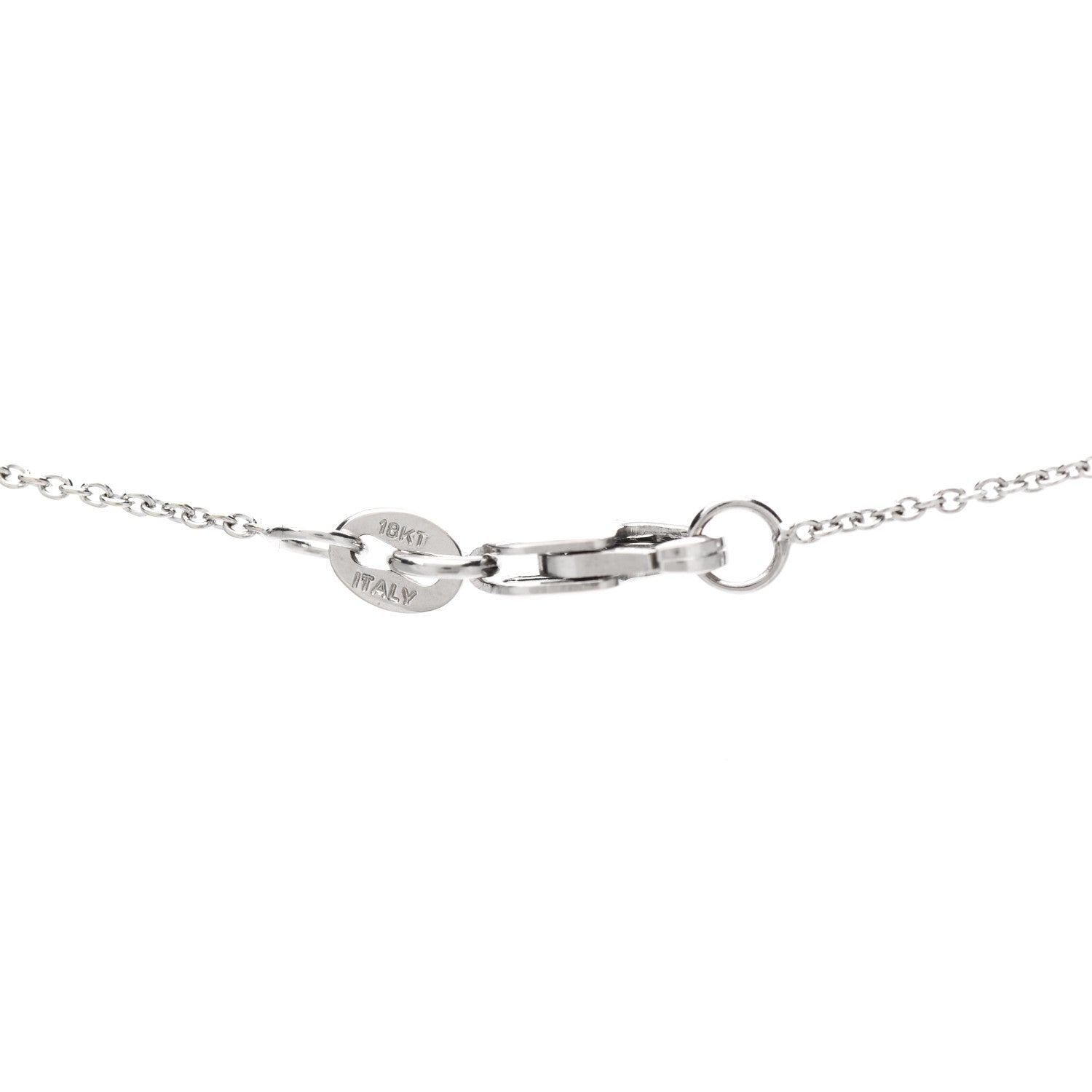Roberto Coin 18K White Gold Diamond Cursive Letter C Pendant Necklace 4 of 5