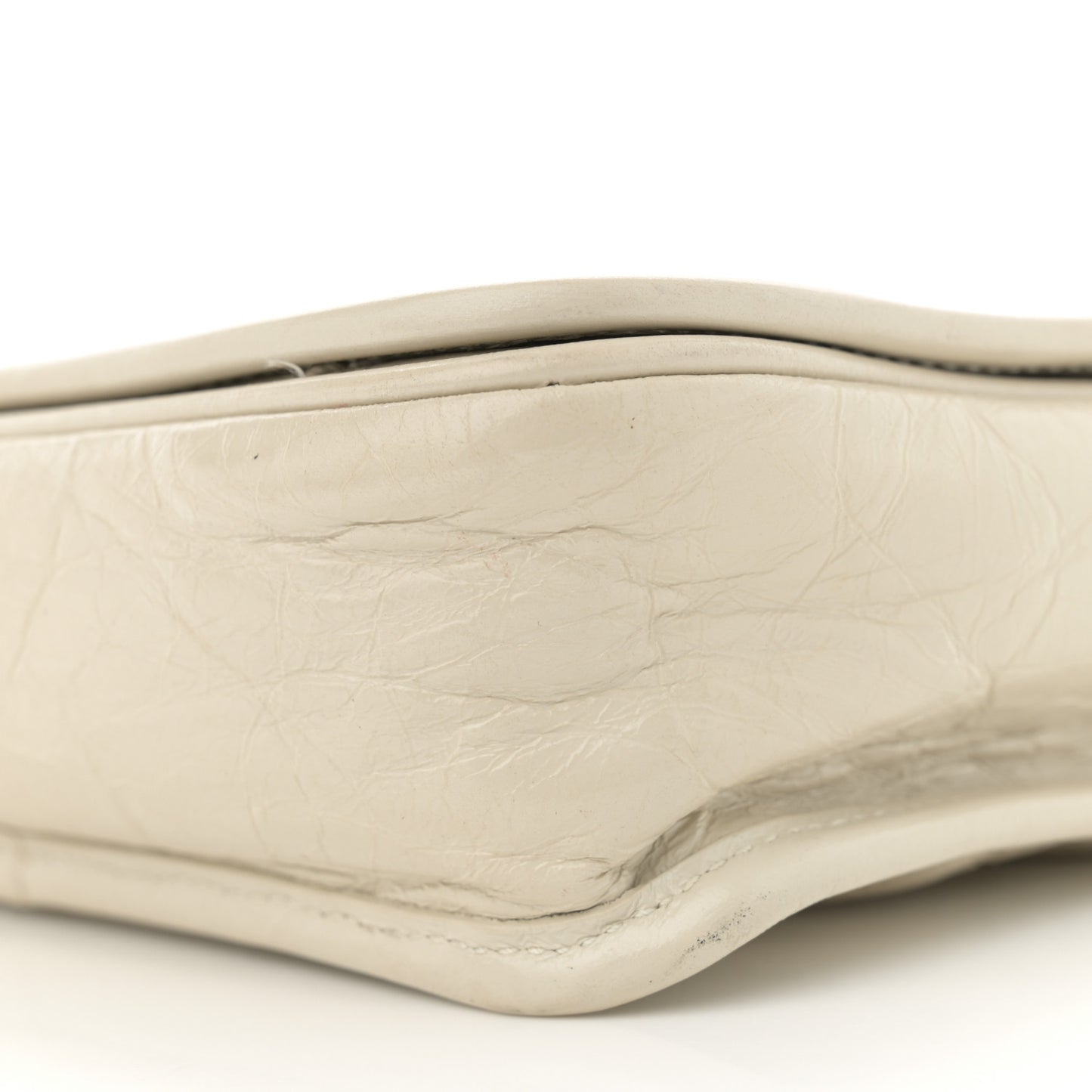 Crinkled Calfskin Matelasse Monogram Niki Chain Wallet Crema Soft