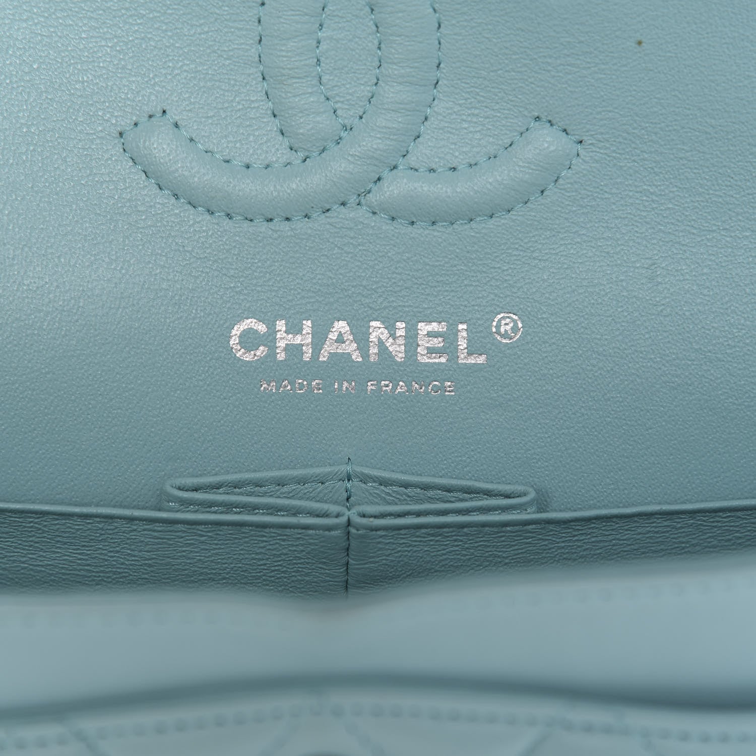Chanel Lambskin Quilted Small Double Flap Light Blue 8 of 11