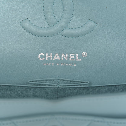 Chanel Lambskin Quilted Small Double Flap Light Blue 8 of 11