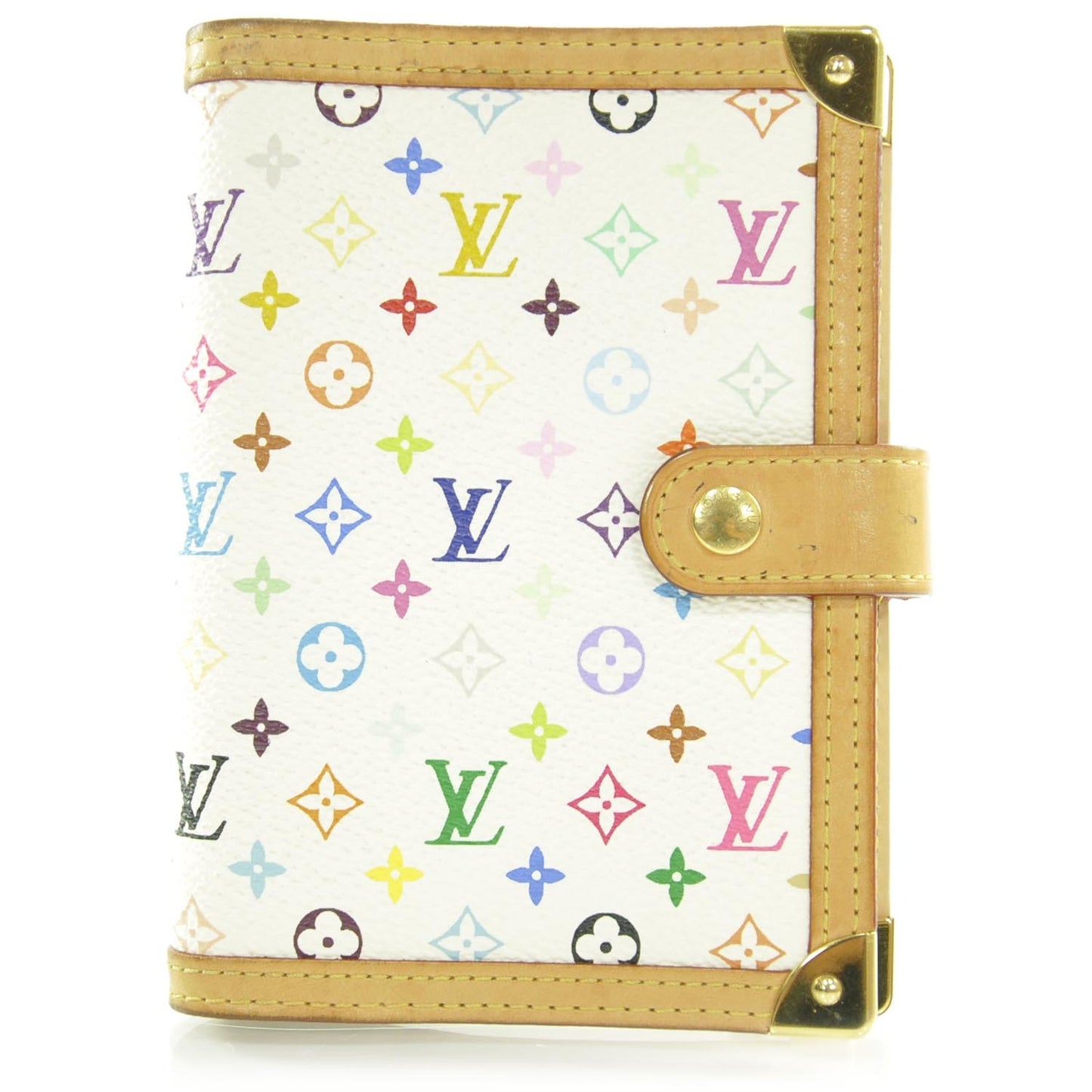 Monogram Multicolor Small Ring Agenda Cover White