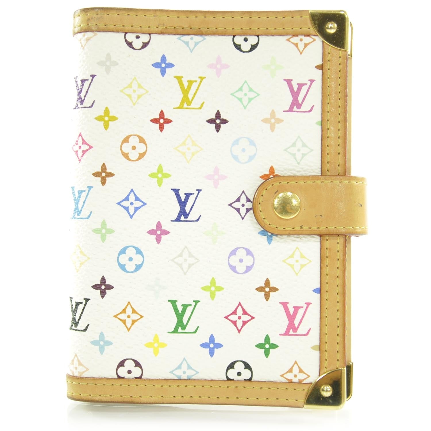Louis Vuitton Monogram Multicolor Small Ring Agenda Cover White 1 of 8