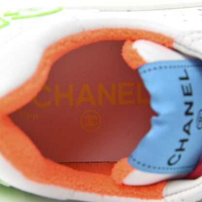 Chanel Calfskin Womens Logo Sneakers 36 White Multicolor 7 of 10