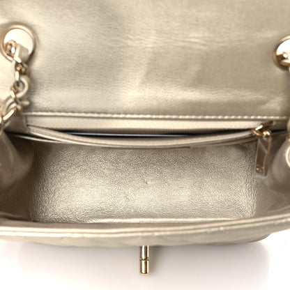 Chanel Metallic Caviar Quilted Mini Square Flap Light Gold 5 of 11