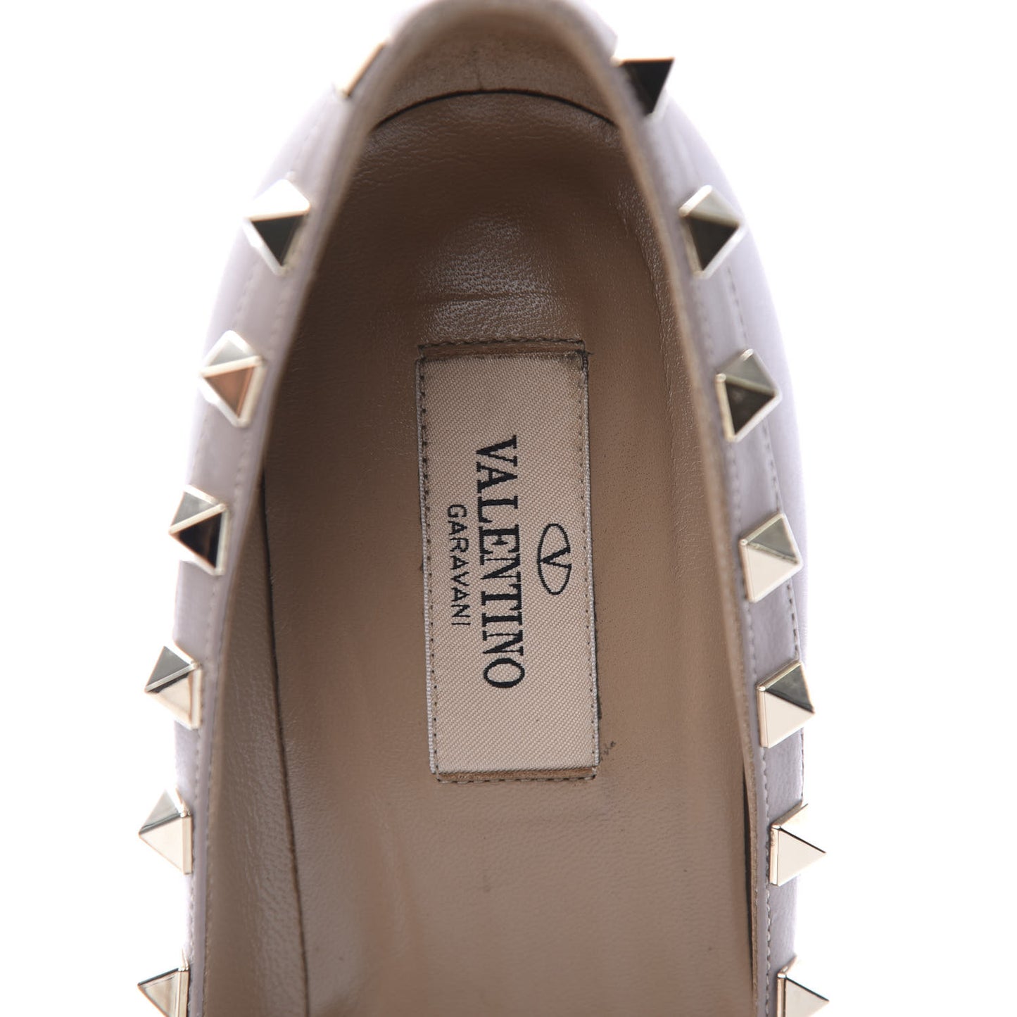 Calfskin Rockstud 85mm Pumps 36.5 Poudre