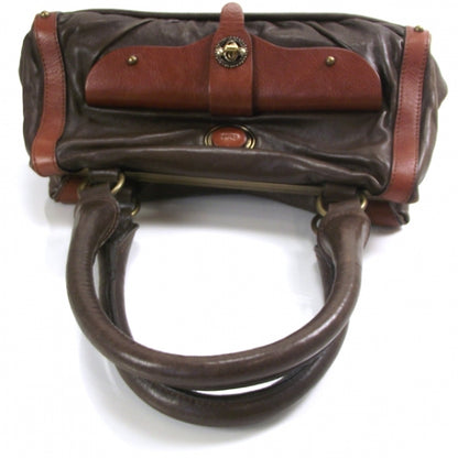 Chloe Leather Maggie Frame Satchel Moka 5 of 11