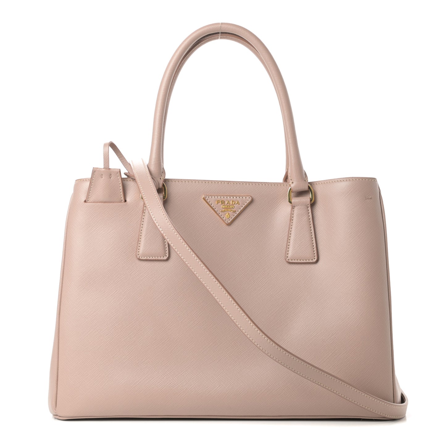 Saffiano Lux Medium Tote Cammeo