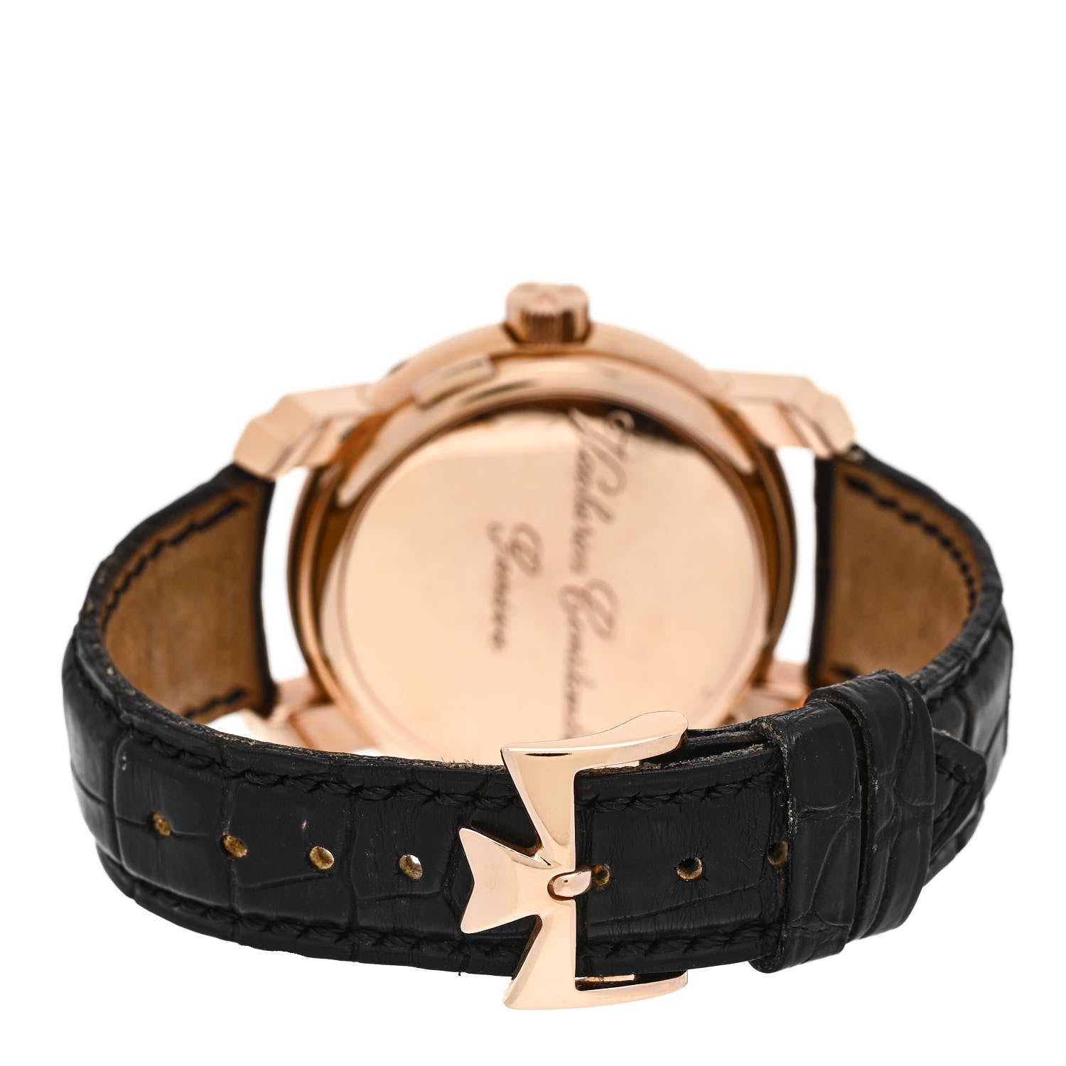 Vacheron Constantin 18K Rose Gold Alligator 39mm Malte Dual Time Automatic Watch White 42005 5 of 11