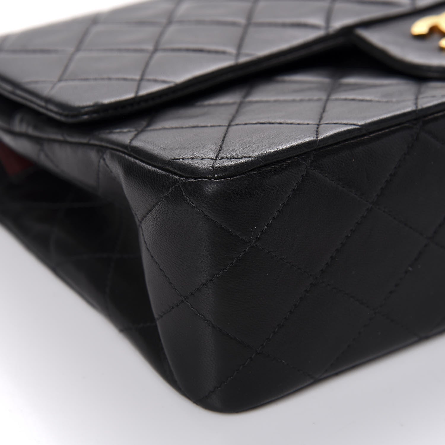 Chanel Lambskin Quilted Medium Double Flap Black 6 of 10