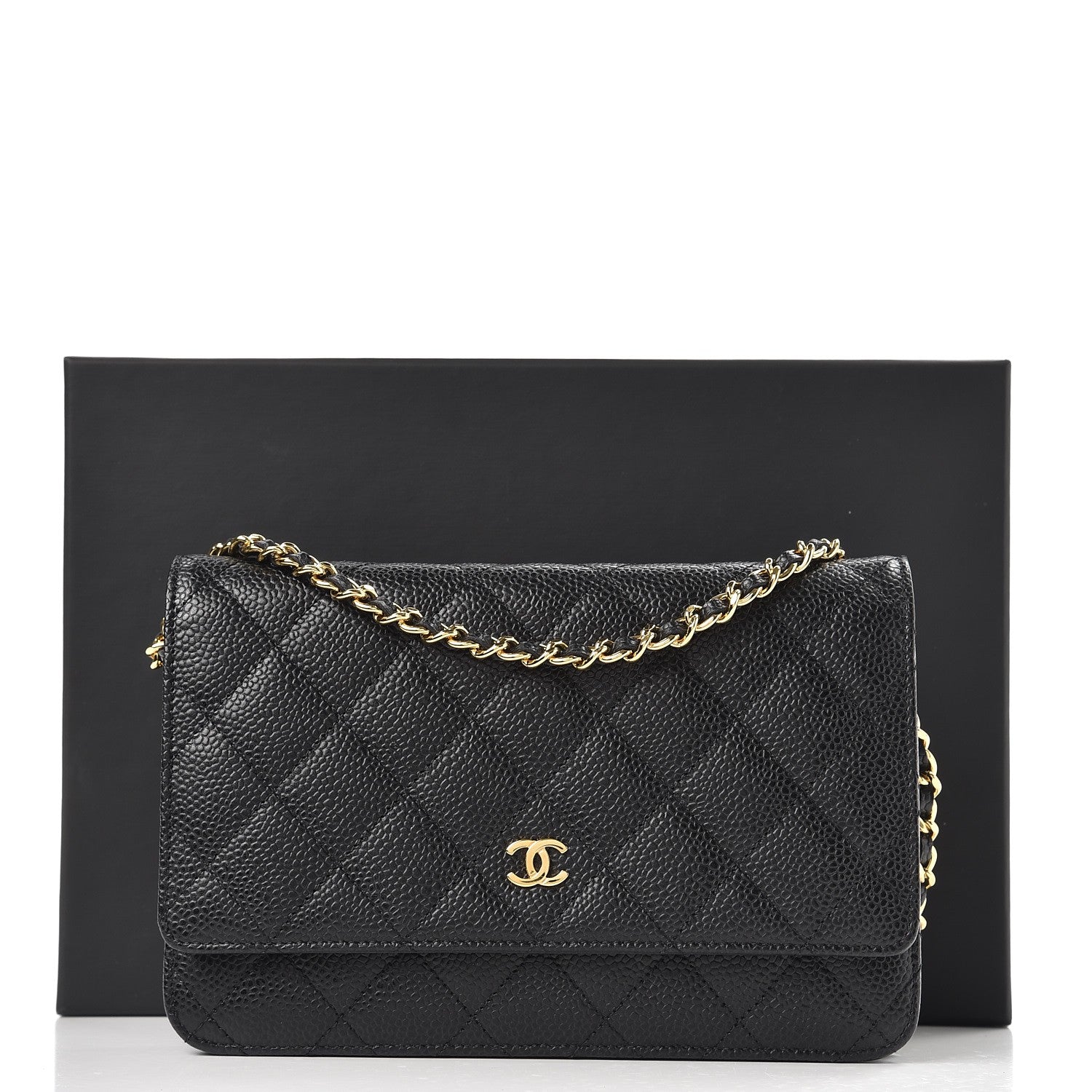 Chanel Caviar Quilted Wallet On Chain WOC Black 9 of 9