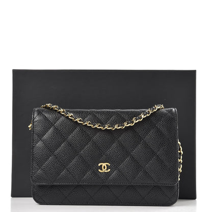 Chanel Caviar Quilted Wallet On Chain WOC Black 9 of 9