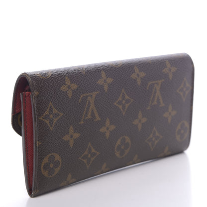 Louis Vuitton Monogram Emilie Wallet Red 3 of 12