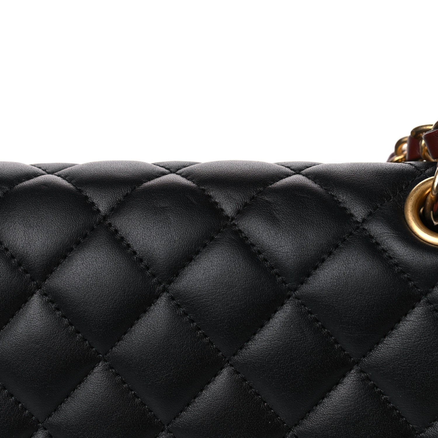 Chanel Calfskin Quilted Strap Into Flap Bag Black Brown 12 of 13