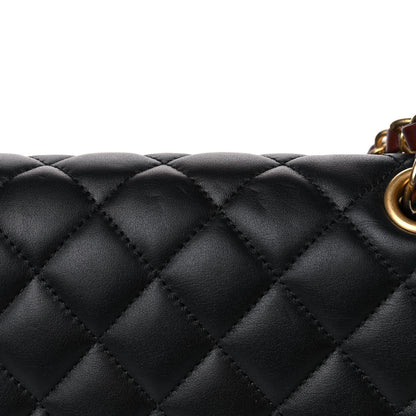 Chanel Calfskin Quilted Strap Into Flap Bag Black Brown 12 of 13