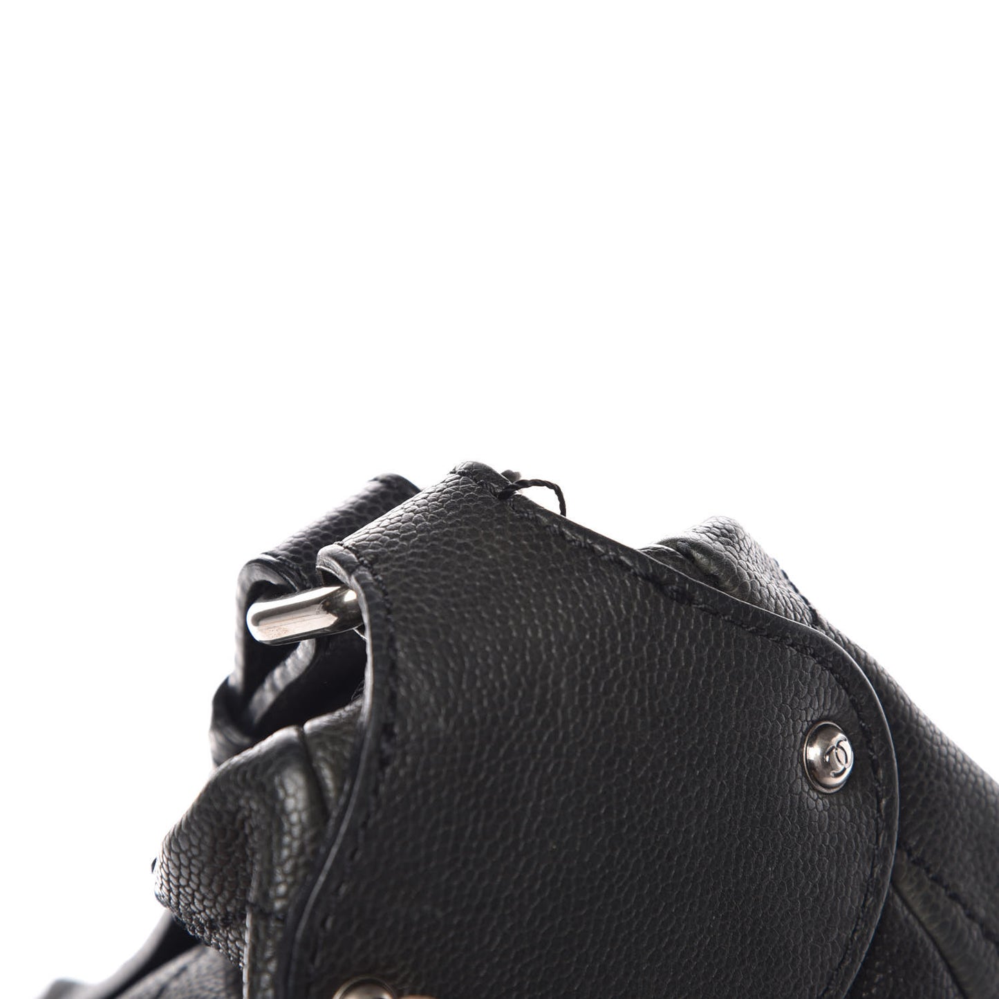 Caviar Stitched Large Outdoor Hobo Black