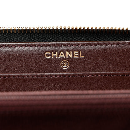 Chanel Caviar Quilted Large Gusset Zip Around Wallet Black 7 of 9