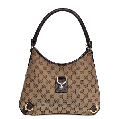 Gucci Monogram Medium Abbey D Ring Hobo Brown 1 of 8