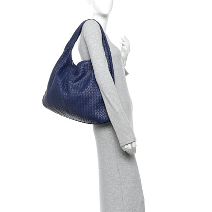 Bottega Veneta Nappa Intrecciato Maxi Veneta Hobo Sapphire 2 of 11
