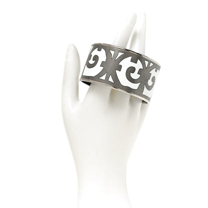 Hermes Enamel Printed Extra Wide Balcons du Guadalquivir Bracelet 65 2 of 5