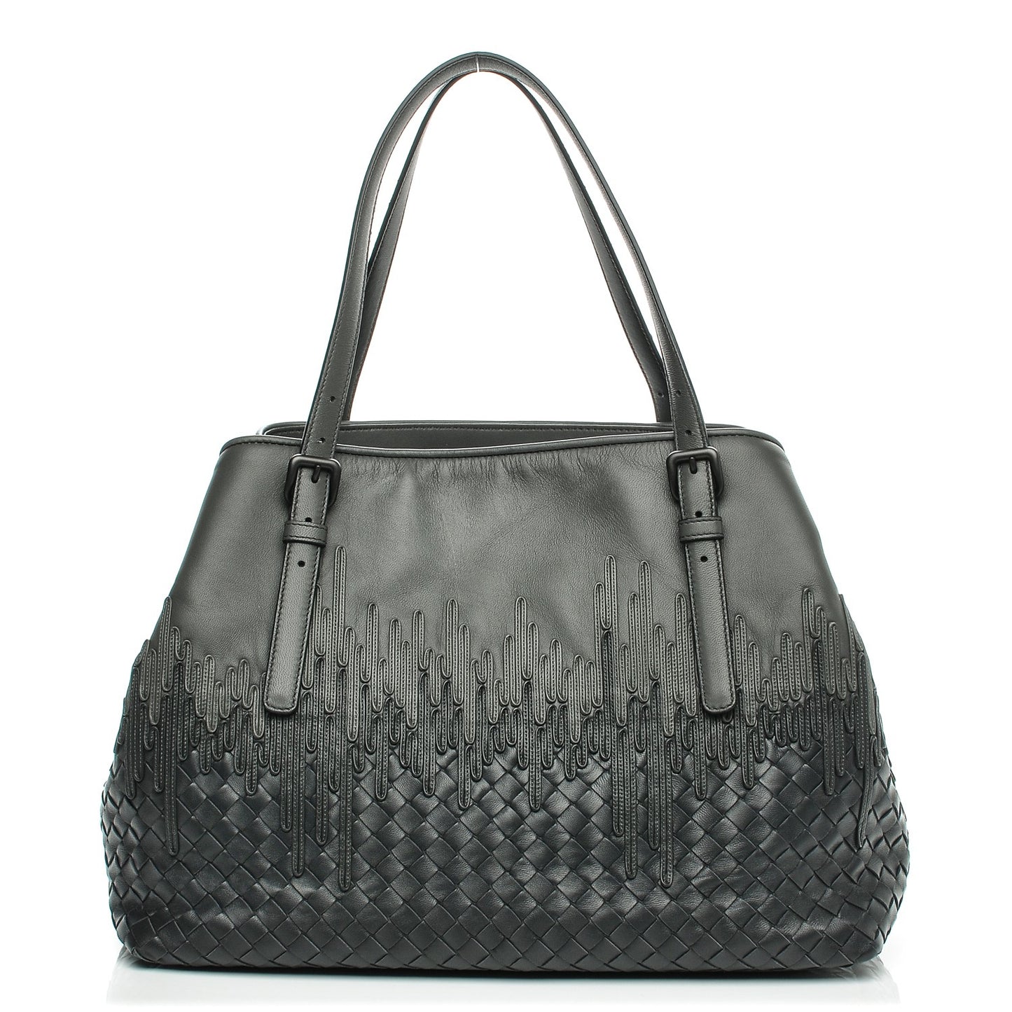 Nappa Intrecciato Medium Flow Wave Tote Ardoise