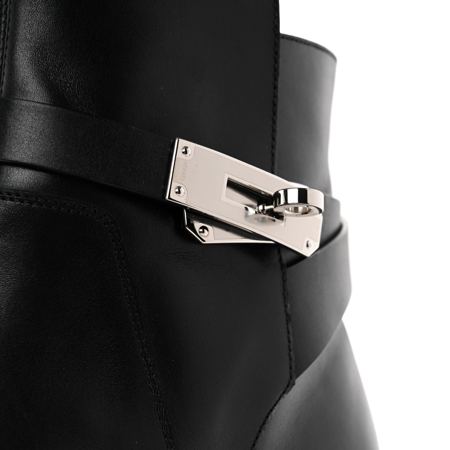 Hermes Calfskin Follow Ankle Boots 39.5 Black 9 of 10