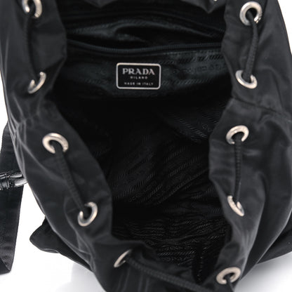 Prada Nylon Vela Medium Backpack Black 4 of 4