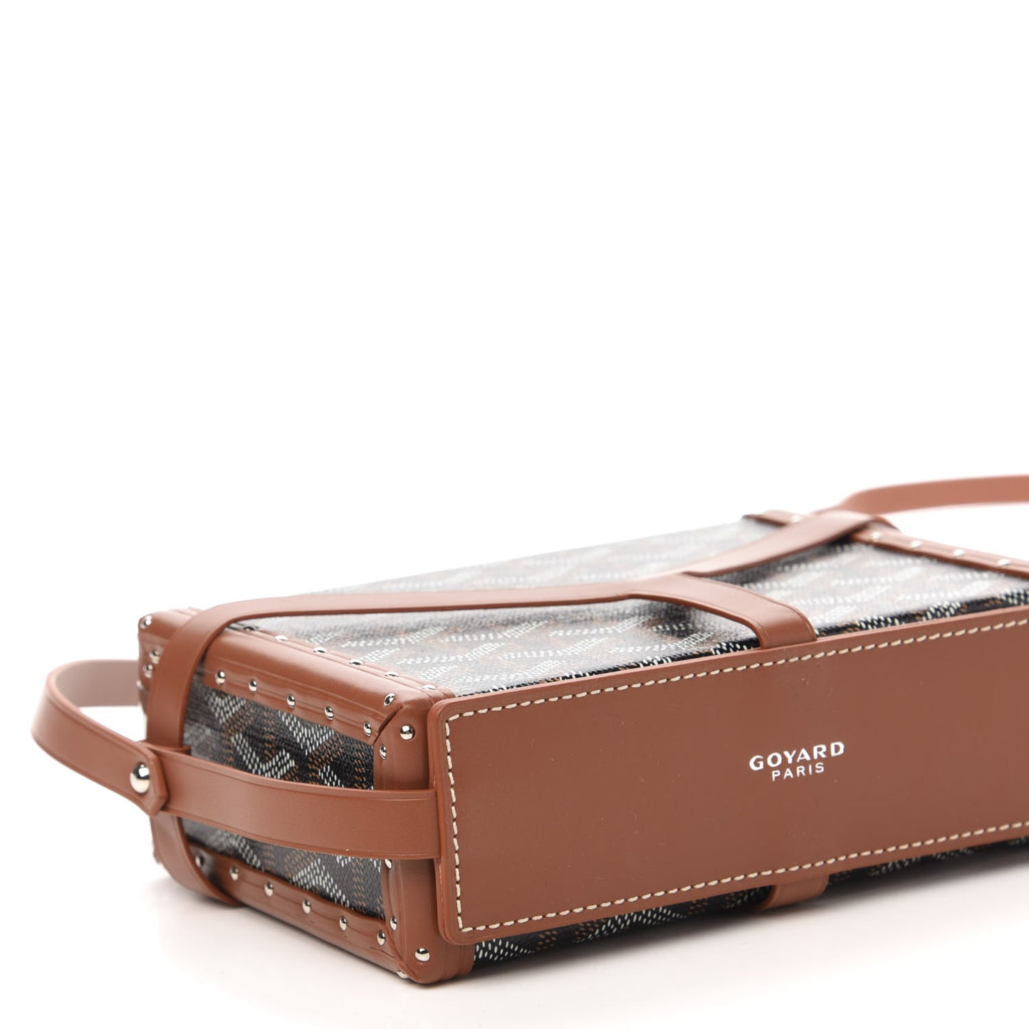 Goyardine Minaudiere Trunk Bag Black Gold