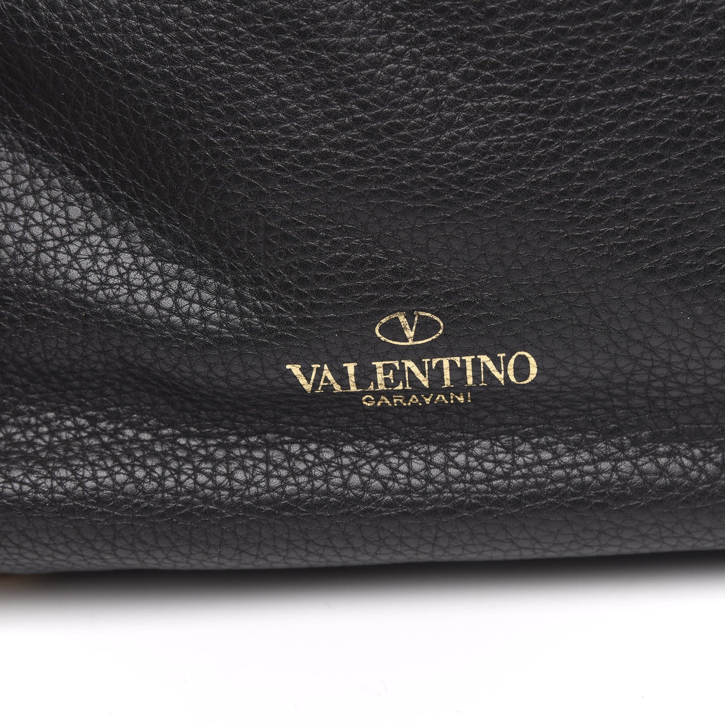 Pebble Calfskin Studded Zodiac Tote Black