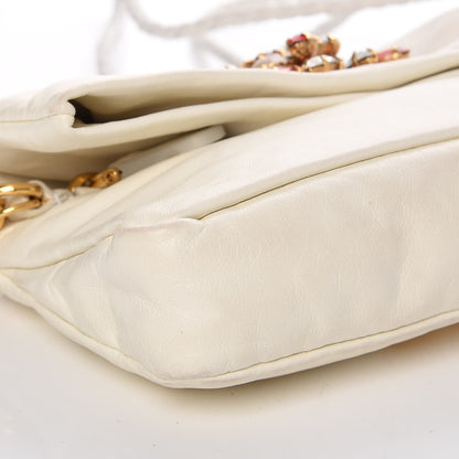 Miu Miu Nappa Crystal Flap Shoulder Bag Bianco White 11 of 12